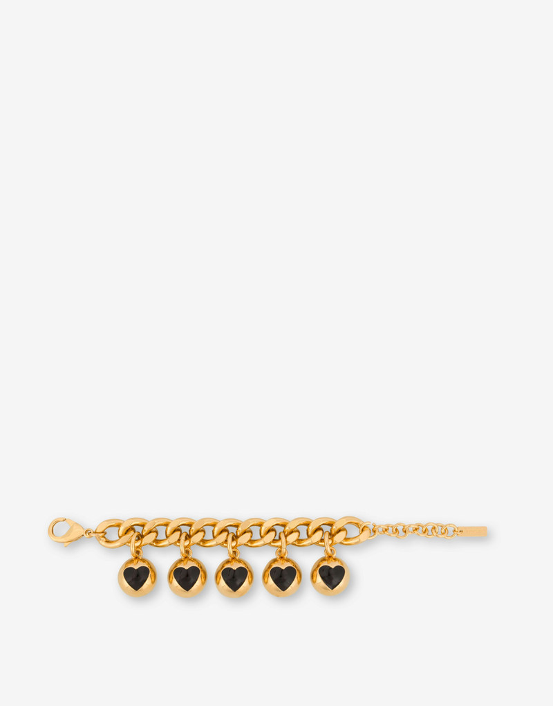Moschino GOLD HEART BUTTONS BRACELET WITH CHARM outlook
