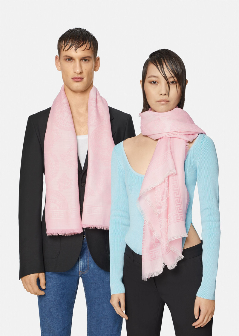 VERSACE Medusa Amplified Wool & Silk Scarf outlook