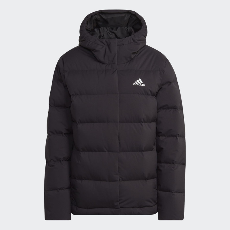 (WMNS) adidas Helionic 후드 다운 재킷 '블랙' HG8747 - 1