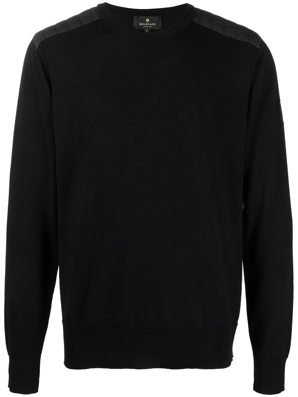 logo-patch wool jumper - 1