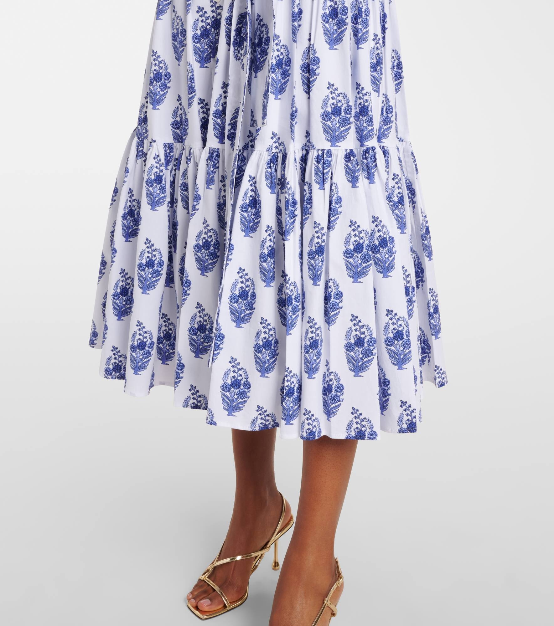 Floral cotton-blend shirt dress - 6