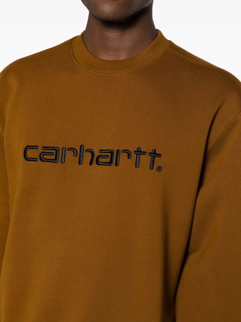 logo-embroidered jersey sweatshirt - 5