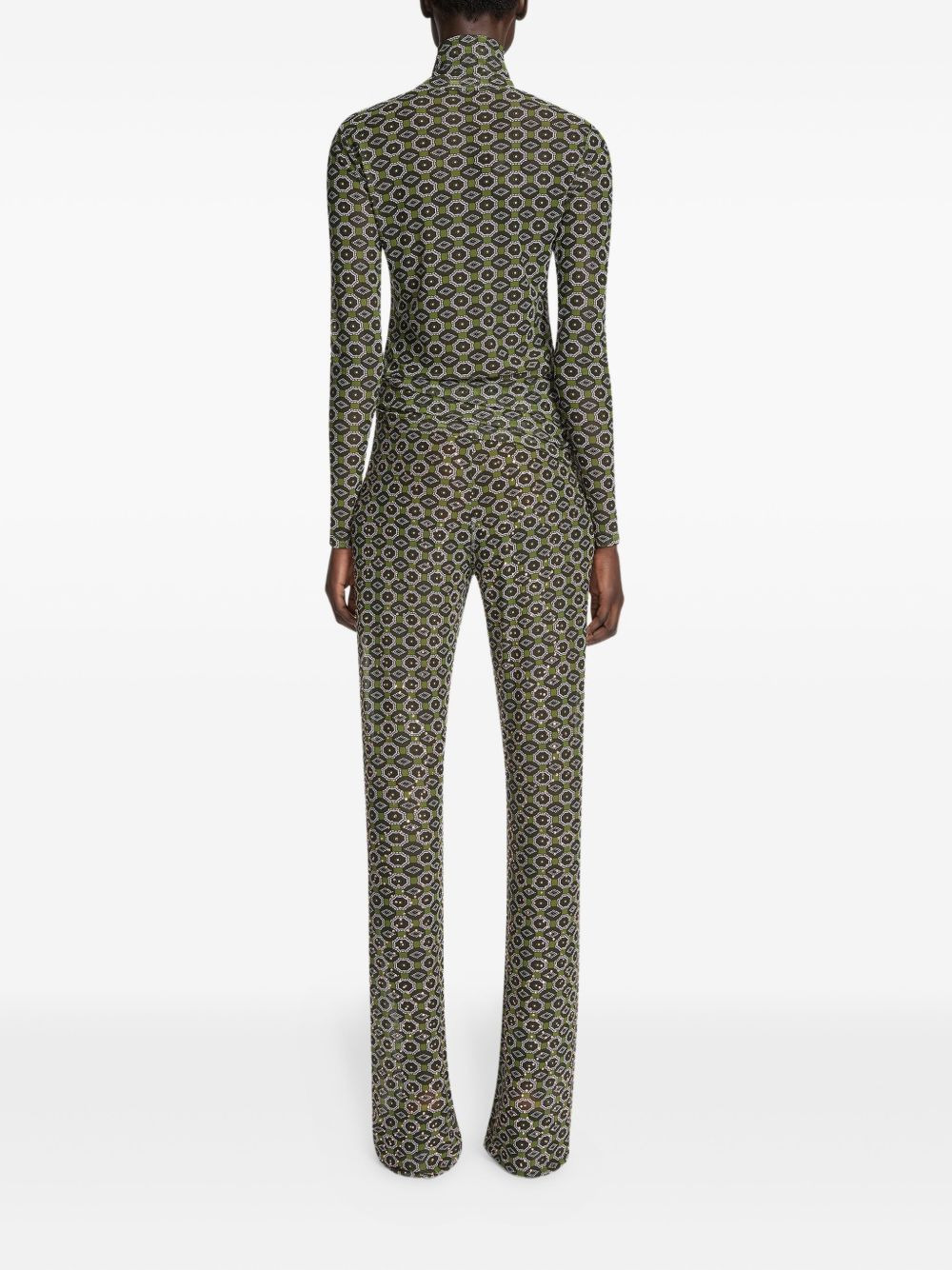 geometric-pattern trousers - 4