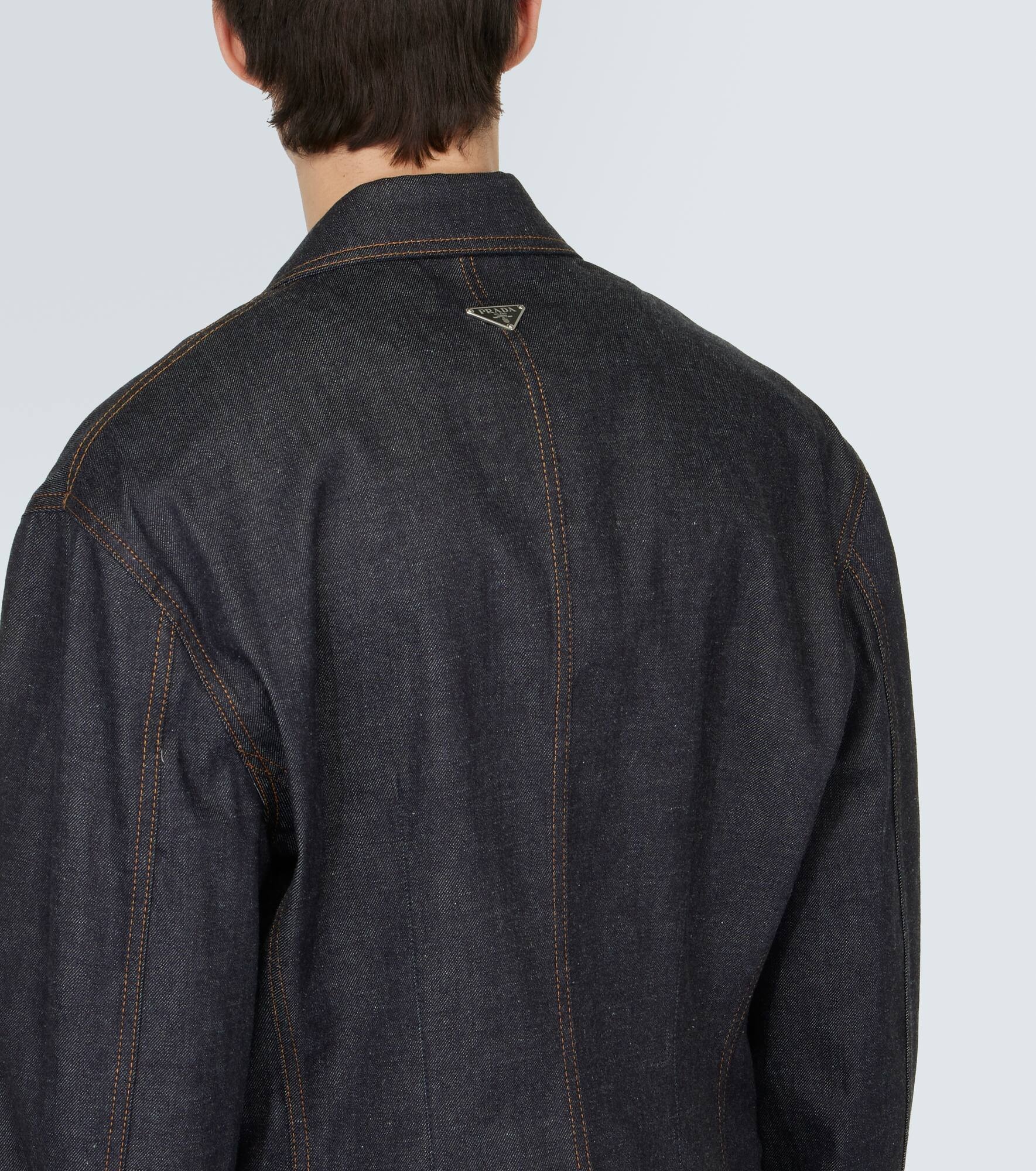 Single-breasted denim jacket - 6