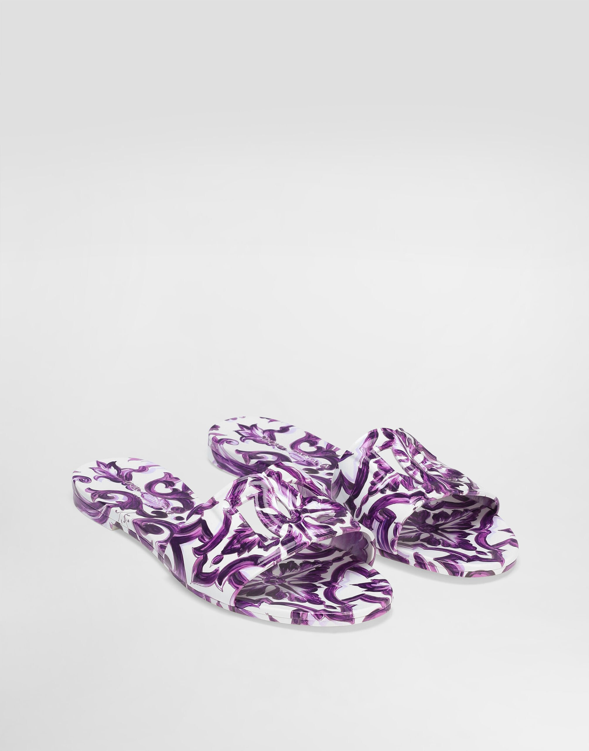 Majolica-print rubber slides - 2