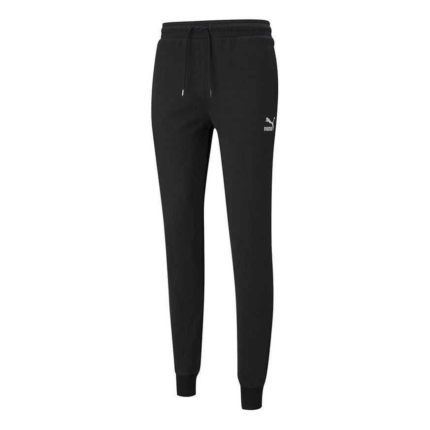 PUMA Classics Athleisure Casual Sports Breathable Lacing Long Pants Black 531375-01 - 1