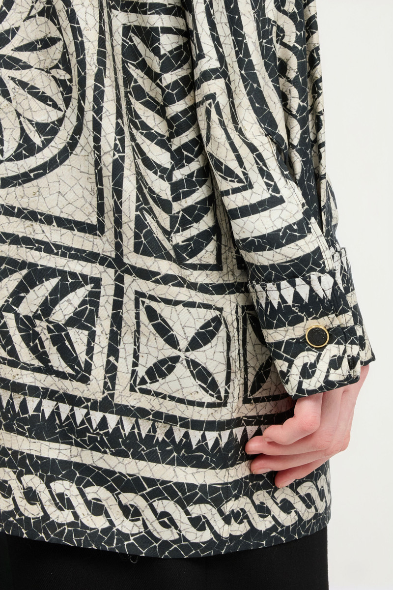 Silk Shirt With Mosaic Print 7