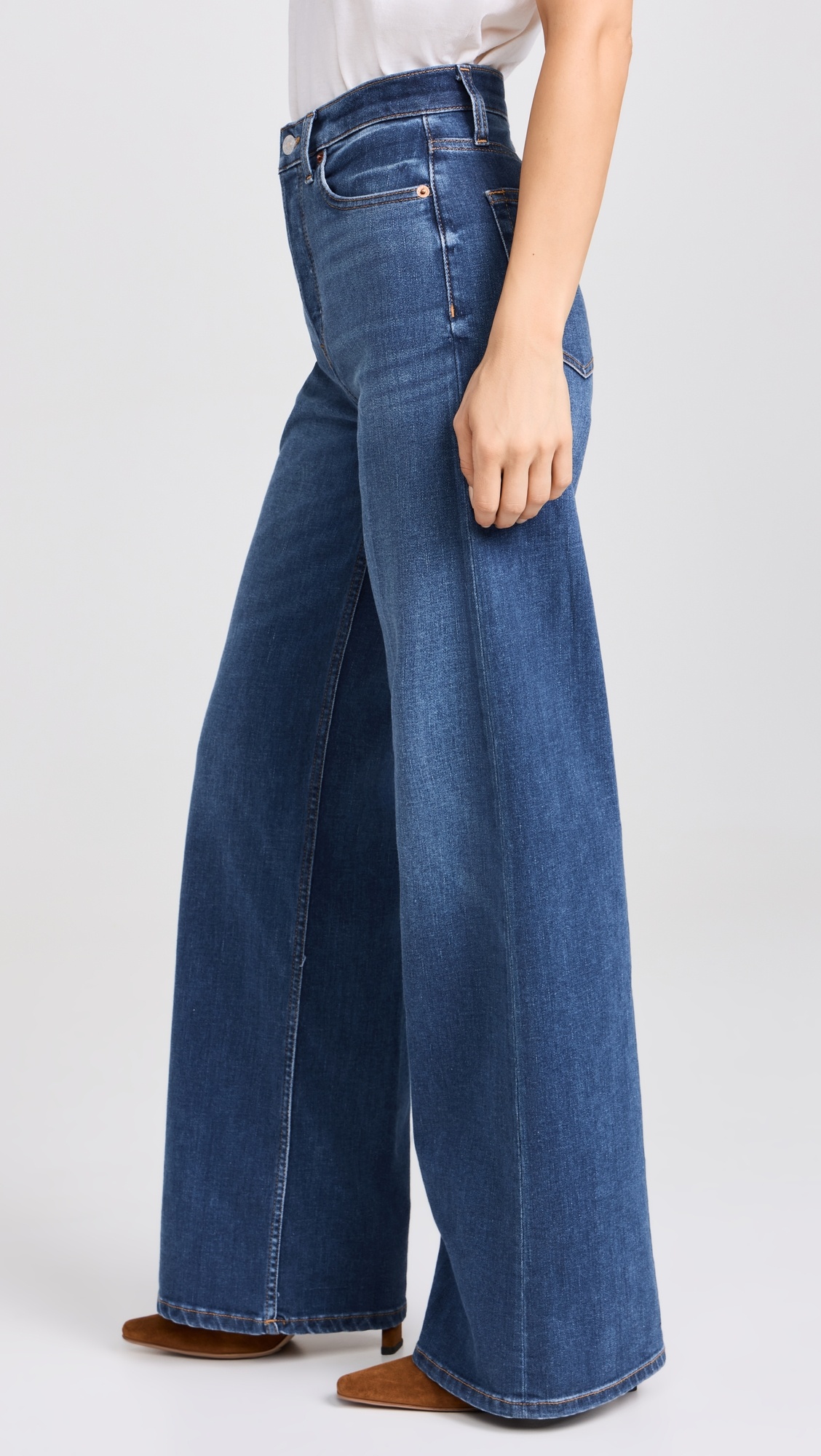 70s Ultra High Rise Wide Leg Jeans - 3