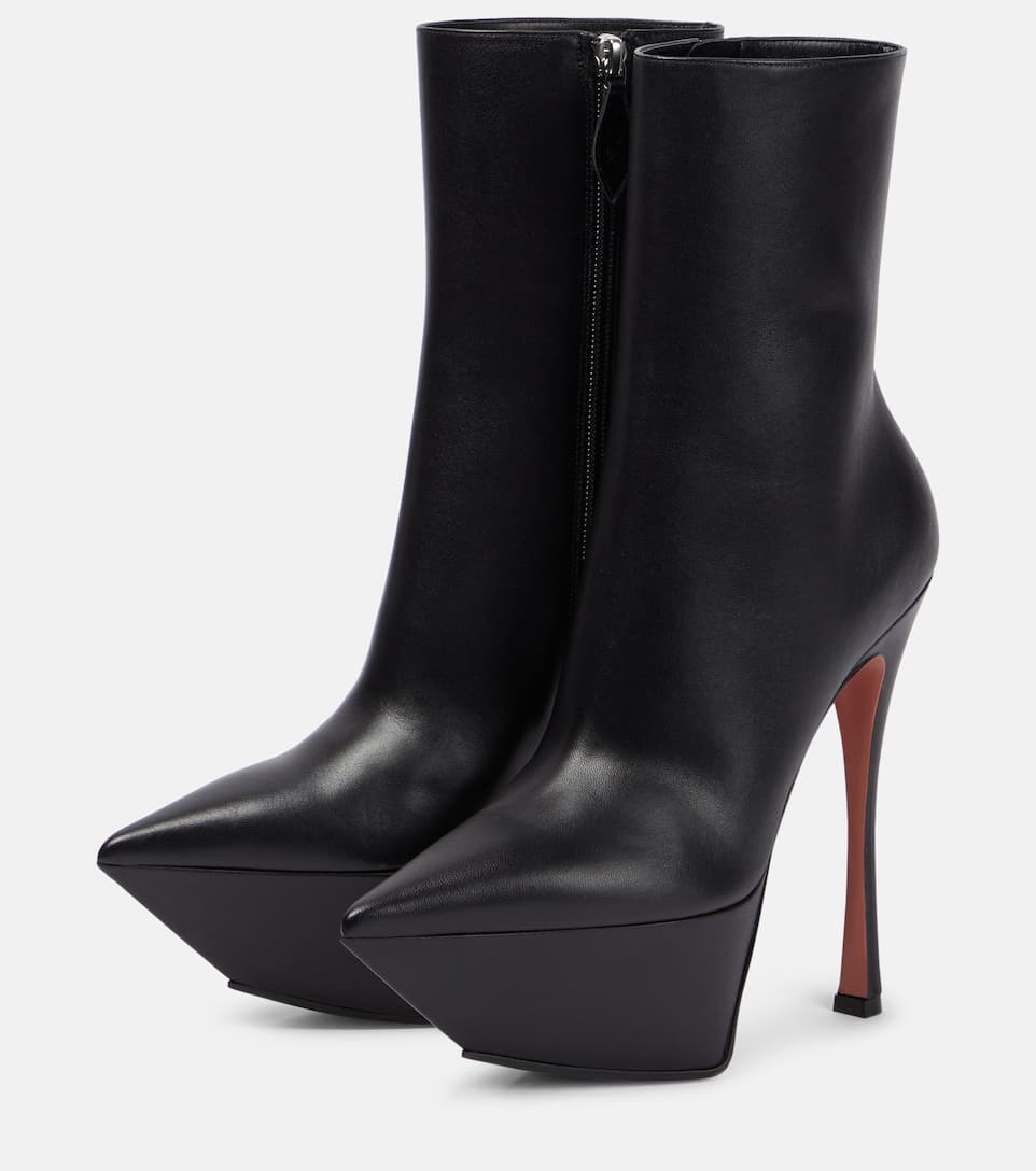 Yigit leather platform ankle boots - 5