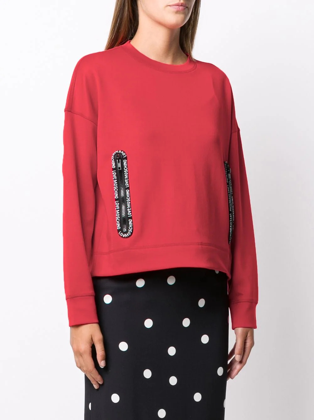 logo trim crew-neck sweatshirt - 3