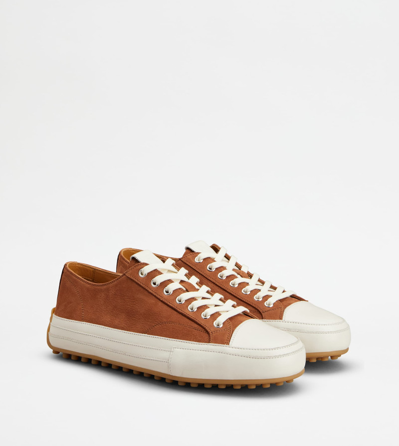 SNEAKERS IN NUBUCK - BROWN 2