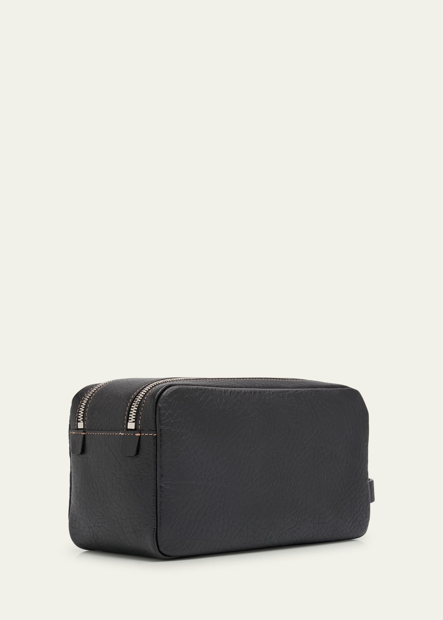 Men's Grained Leather Toiletry Bag - 2