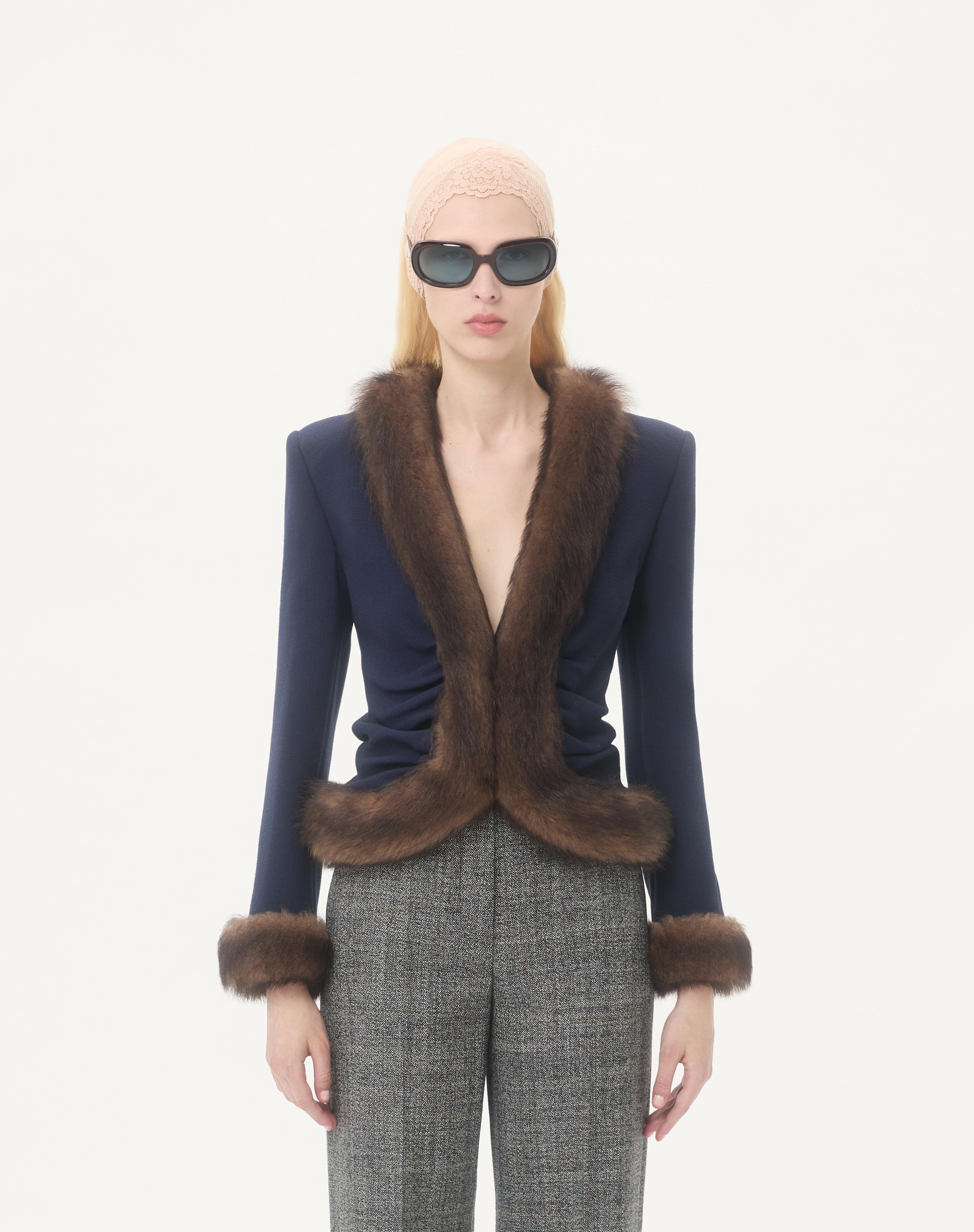 WOOL CREPE JACKET - 5