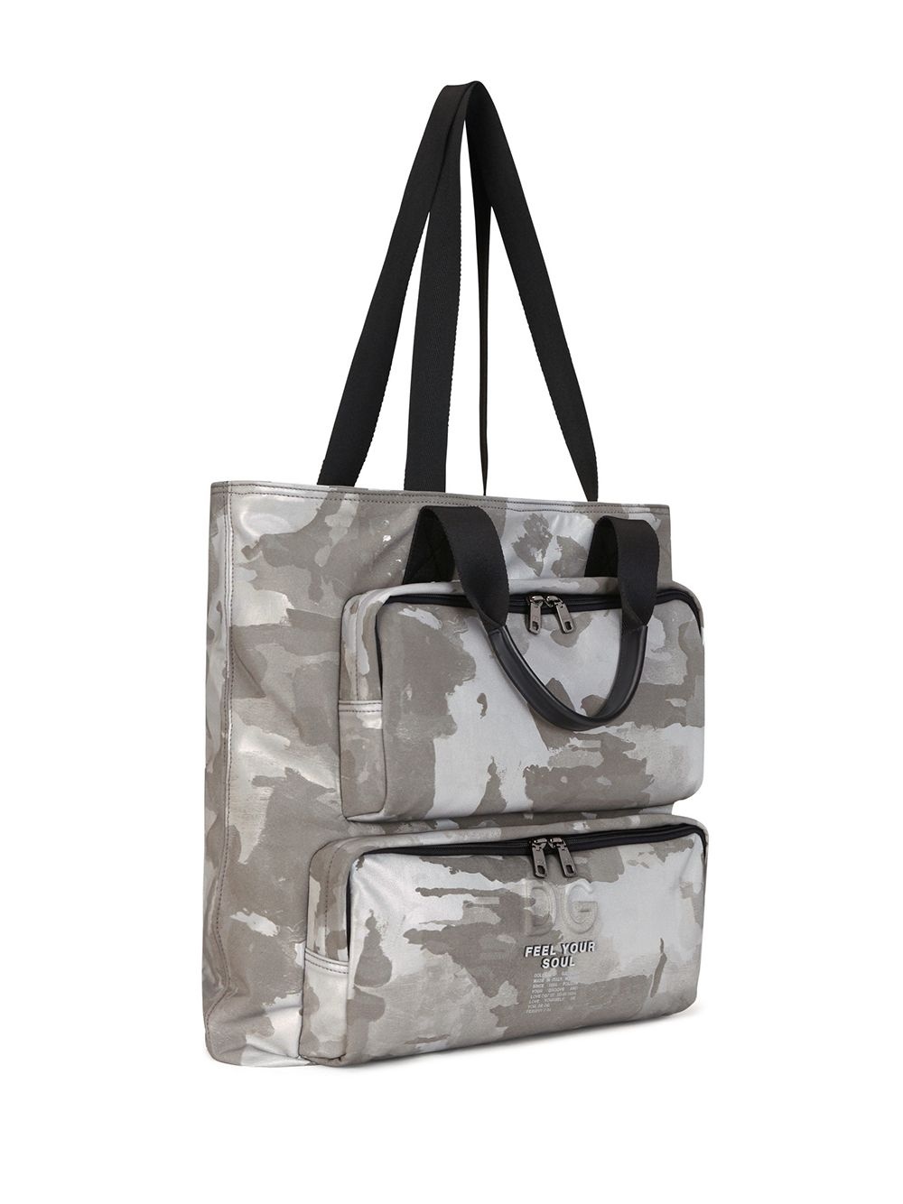 camouflage-print cotton tote bag - 5