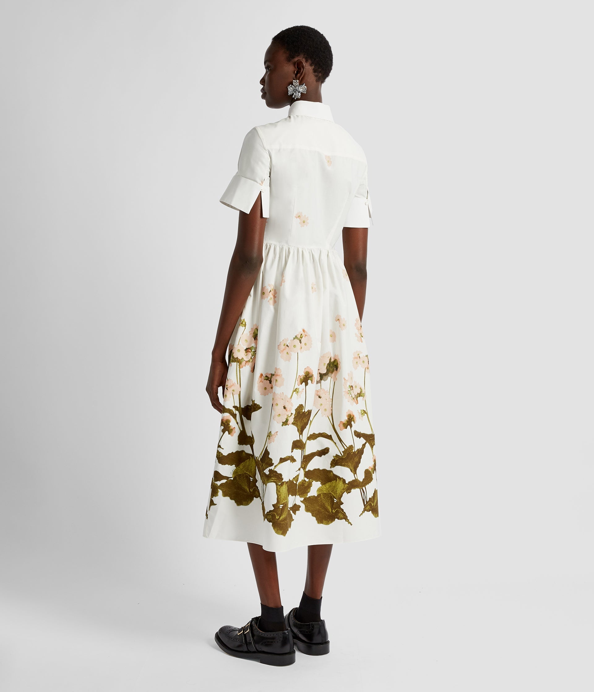 SHORT SLEEVE MIDI SHIRT DRESS - 3