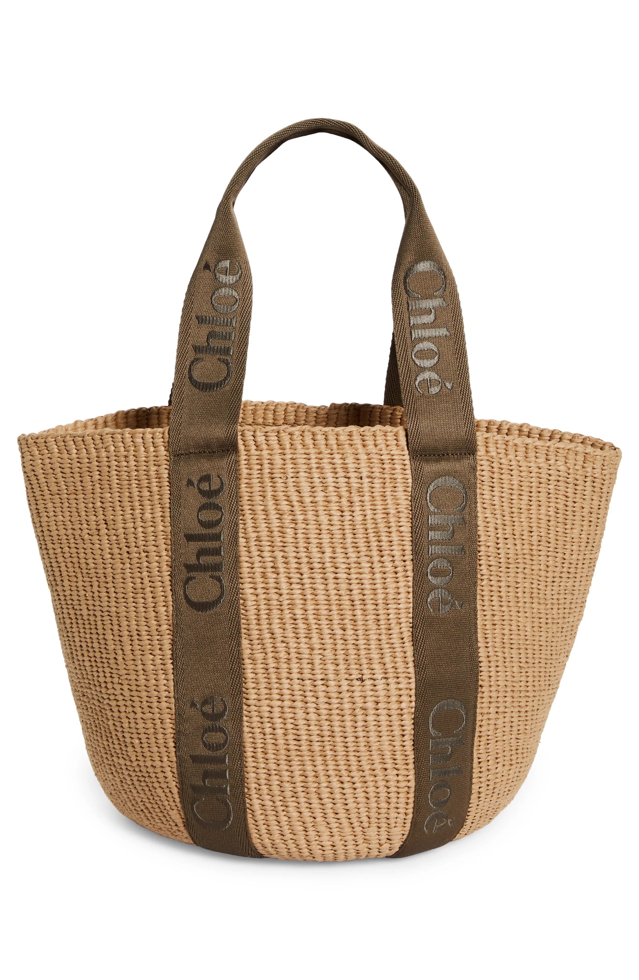 【関税＆送料込み】ChloAC Woody Large Straw Basket Bag Large Woody Basket | White Timeless Essential | Chloé US