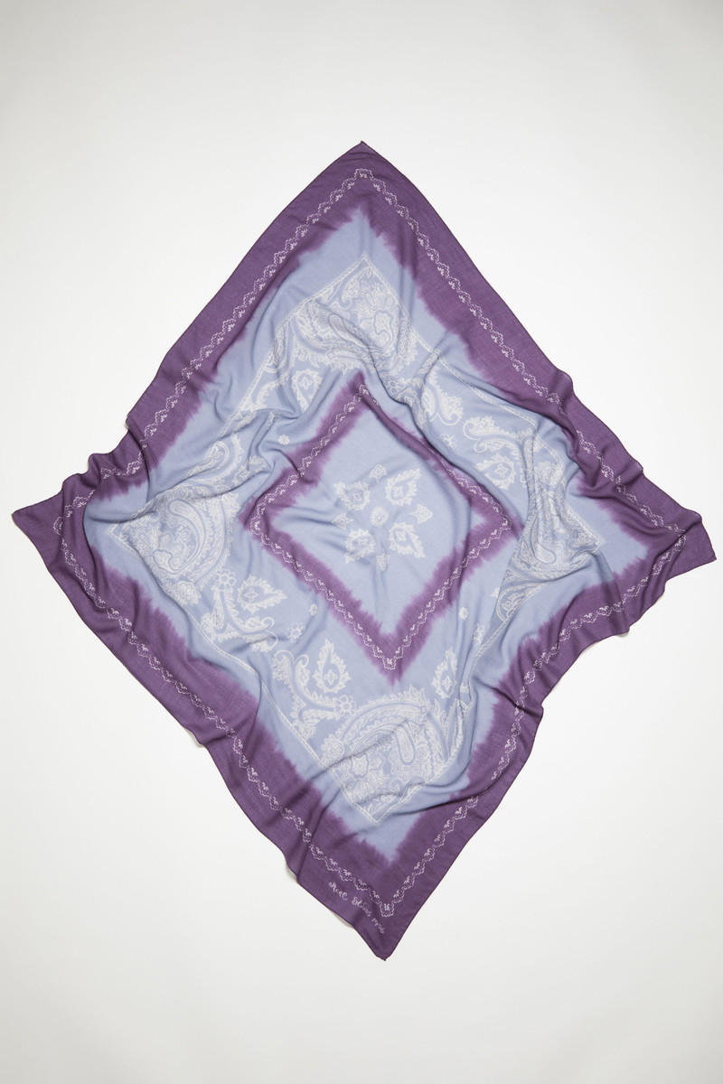 Printed scarf - Violet purple/dusty blue 1