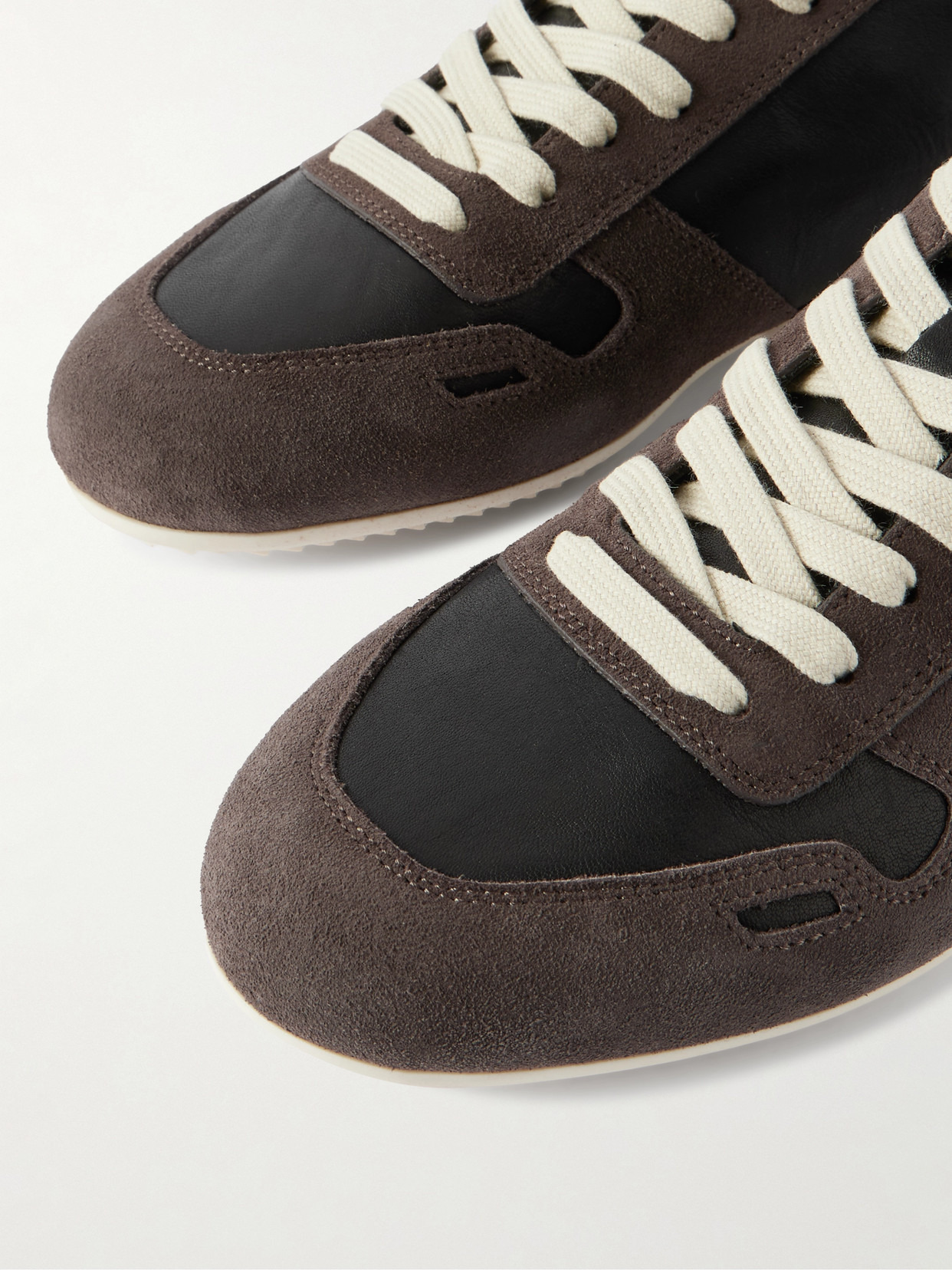 Suede And Leather Sneakers - 4