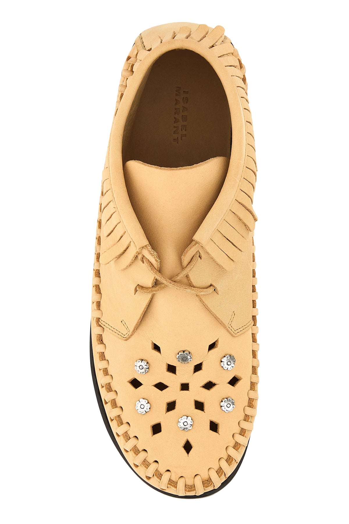 Beige leather Felsa angle boots - 4