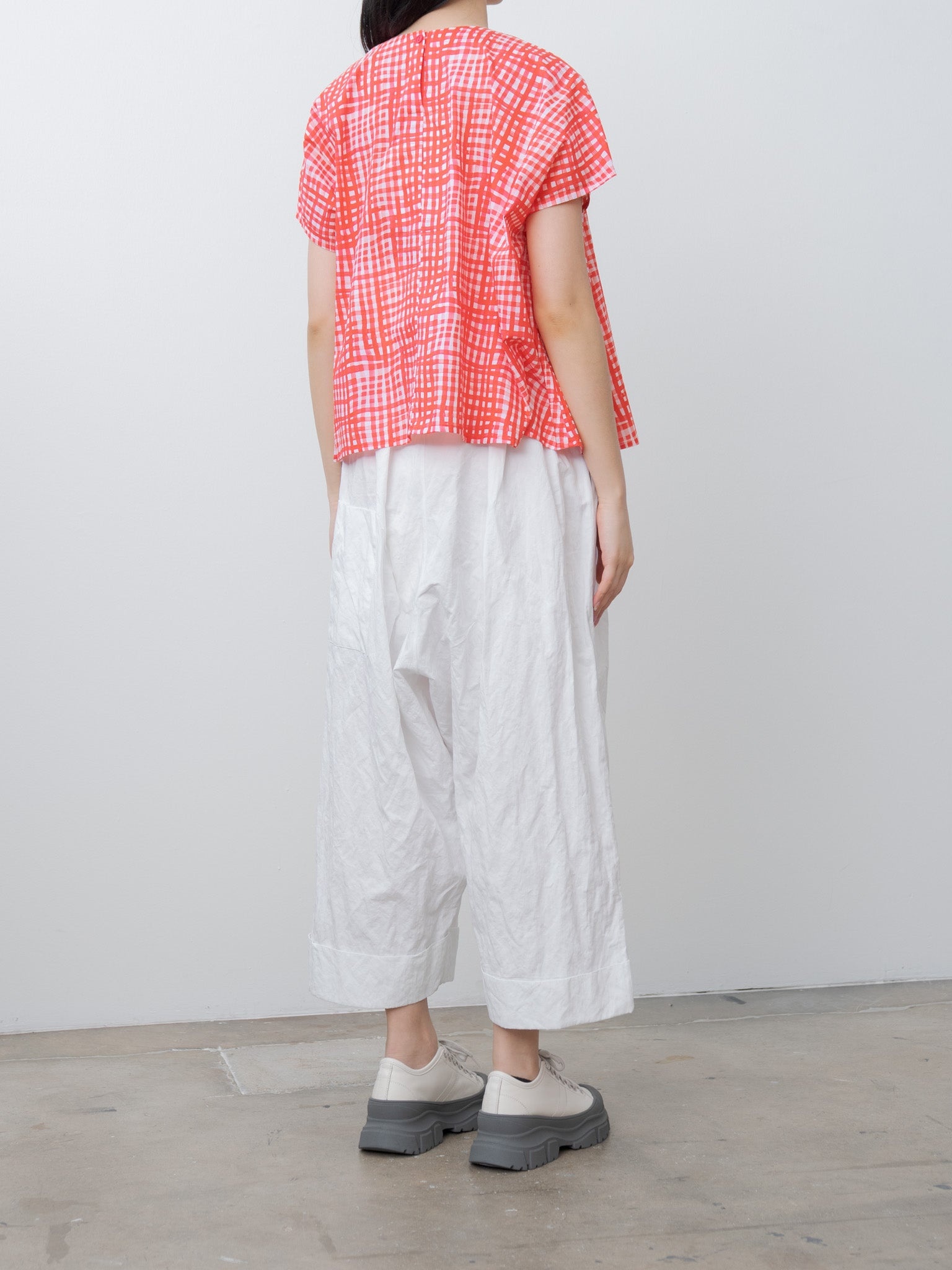 The Baker Trouser - Crumpled Cotton Chalk - 4