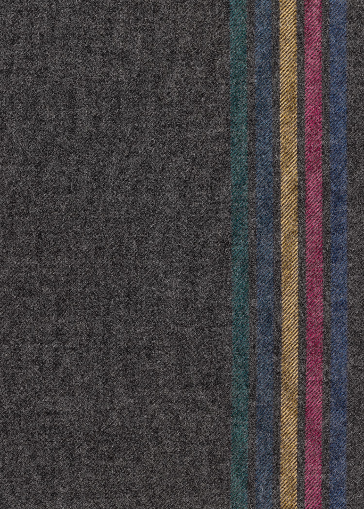 Grey Wool-Blend 'Sports Stripe' Scarf - 3