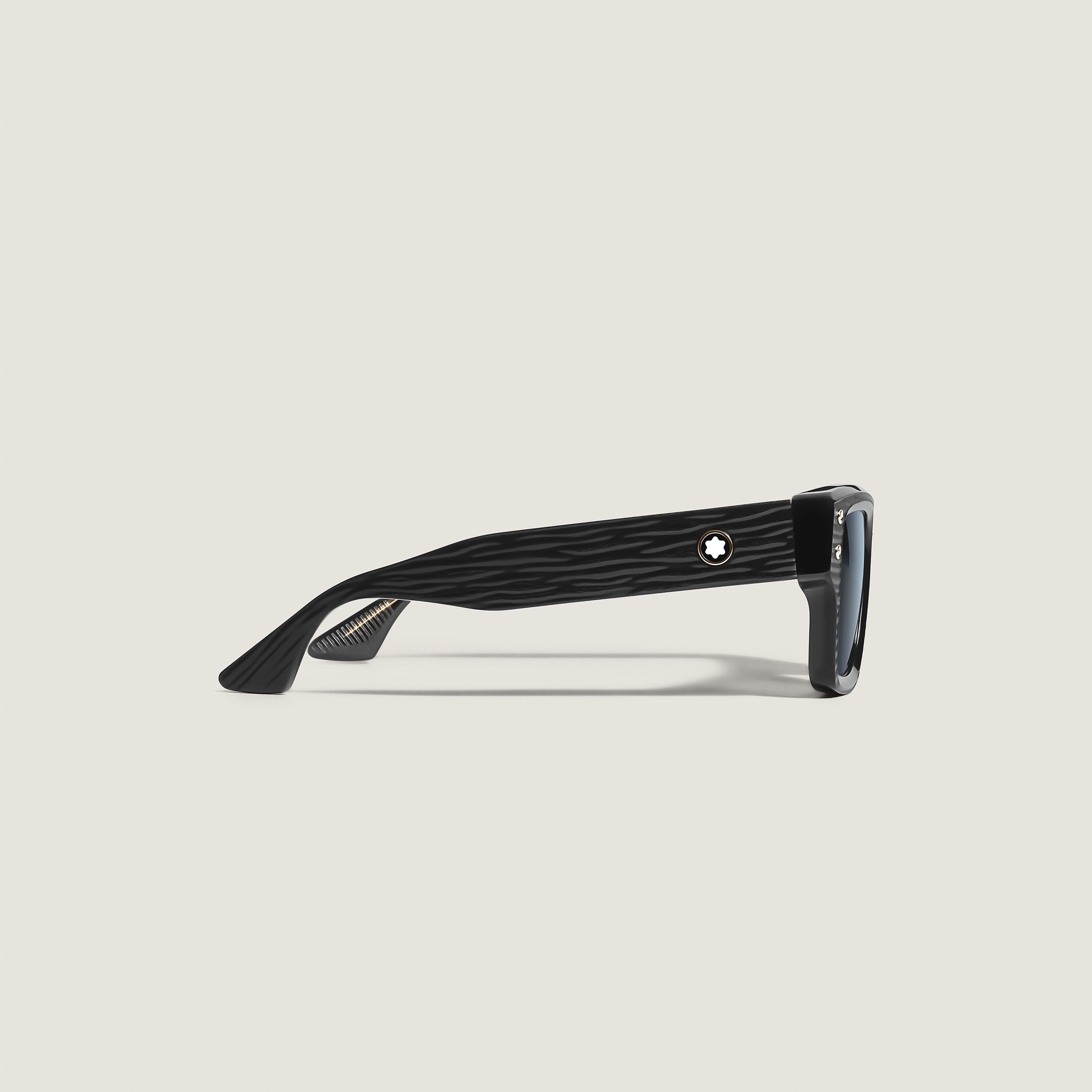 RECTANGULAR SUNGLASSES WITH BLACK COLOURED ACETATE FRAME - 2