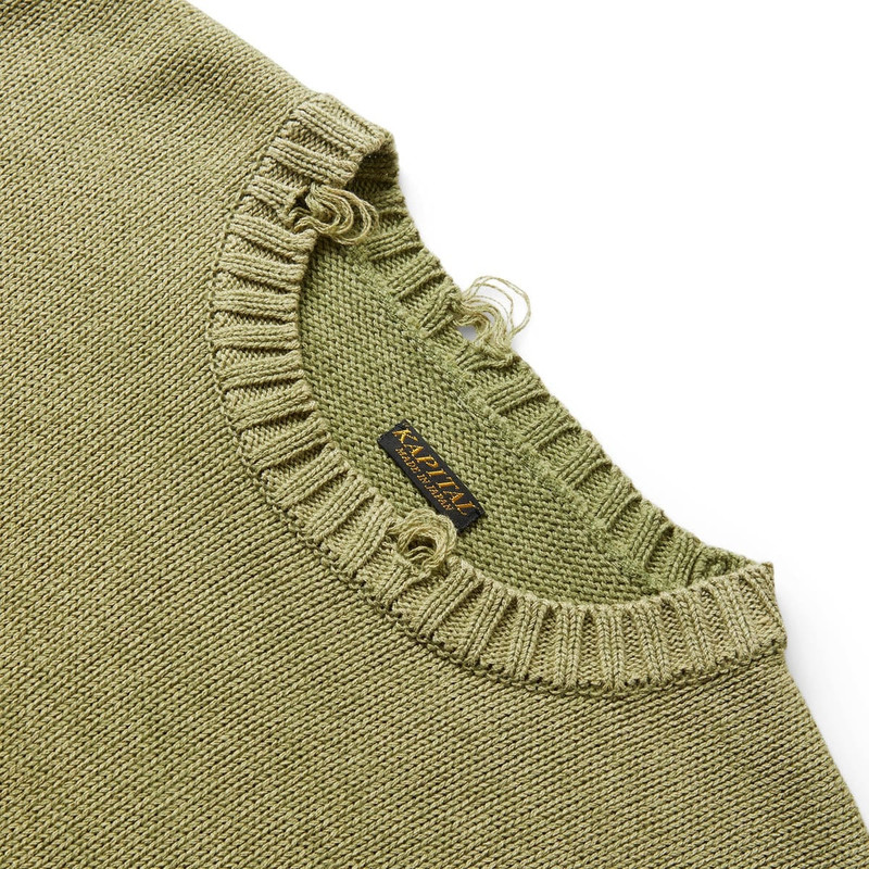 5G COTTON KNIT RAINBOWY PATCH CREW SWEATER 5