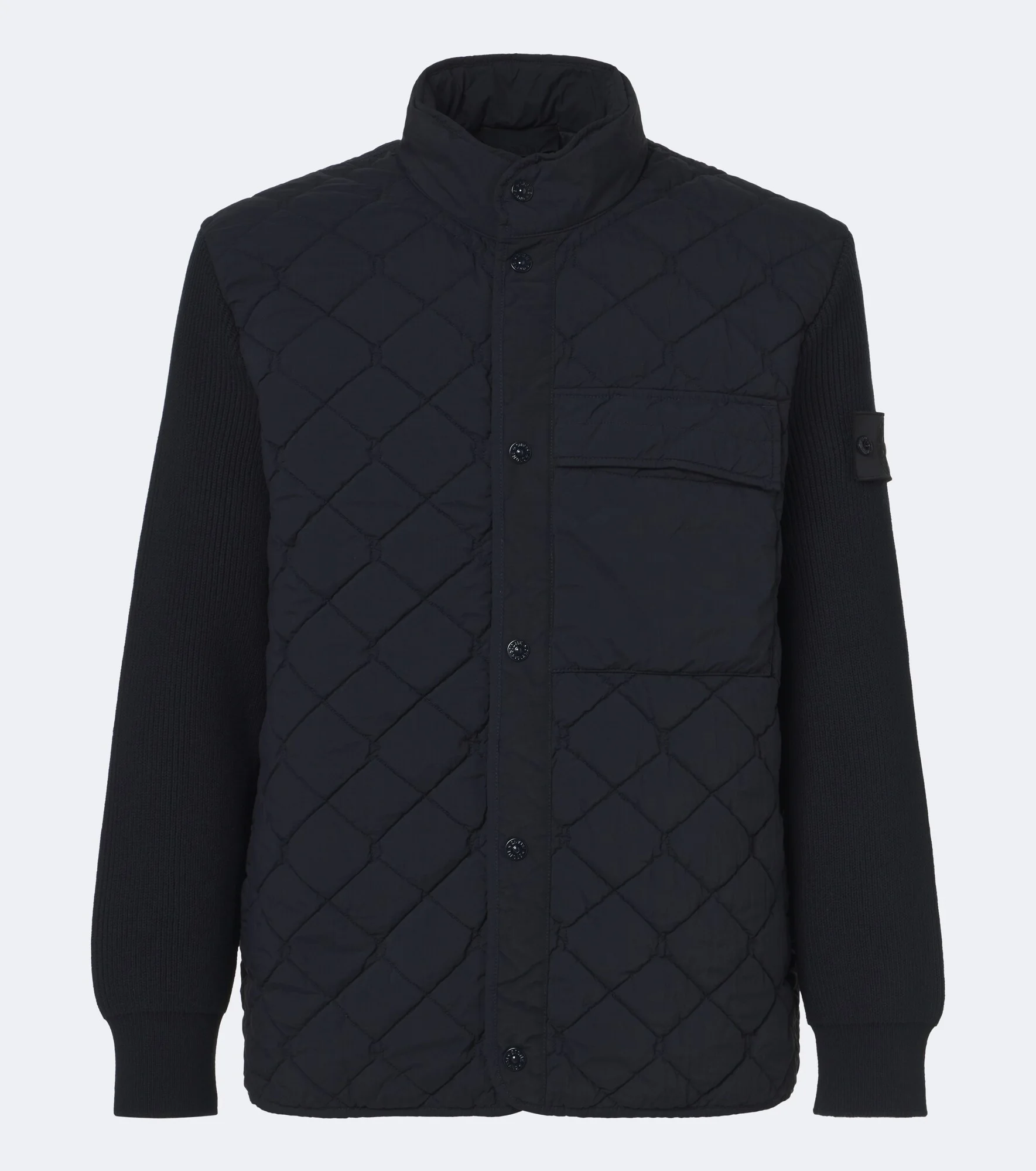 Ghost ribbed-knit quilted jacket - 1