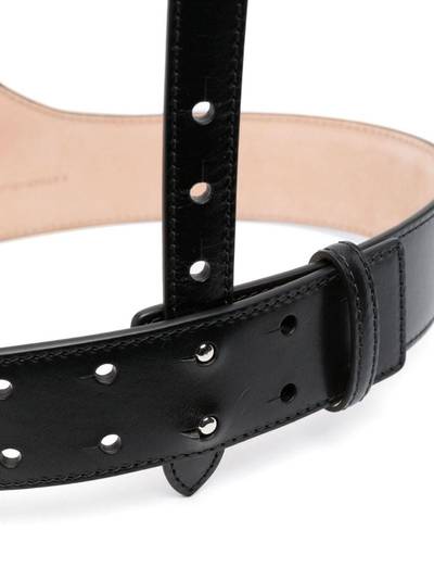 Alexander McQueen Y-shaped leather braces outlook