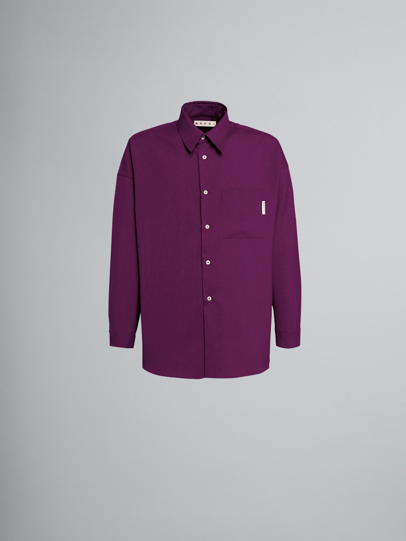 PURPLE TROPICAL WOOL SHIRT 1