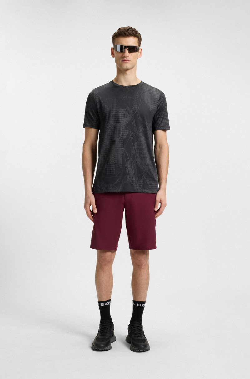 BOSS ACTIVE JACQUARD-PATTERN T-SHIRT WITH MOISTURE MANAGEMENT outlook