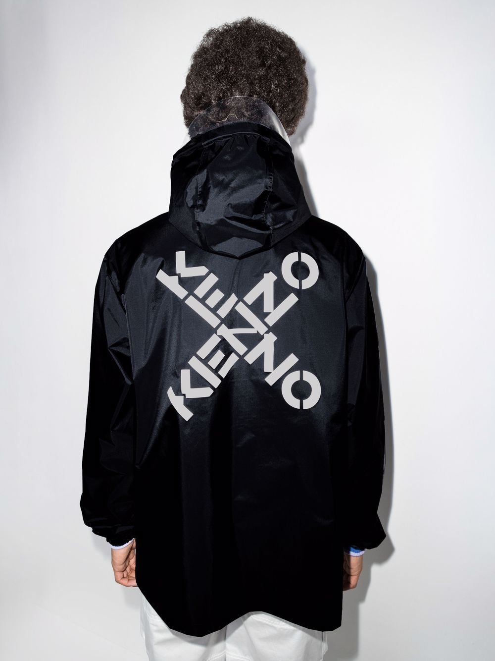 X logo hooded rain jacket - 3