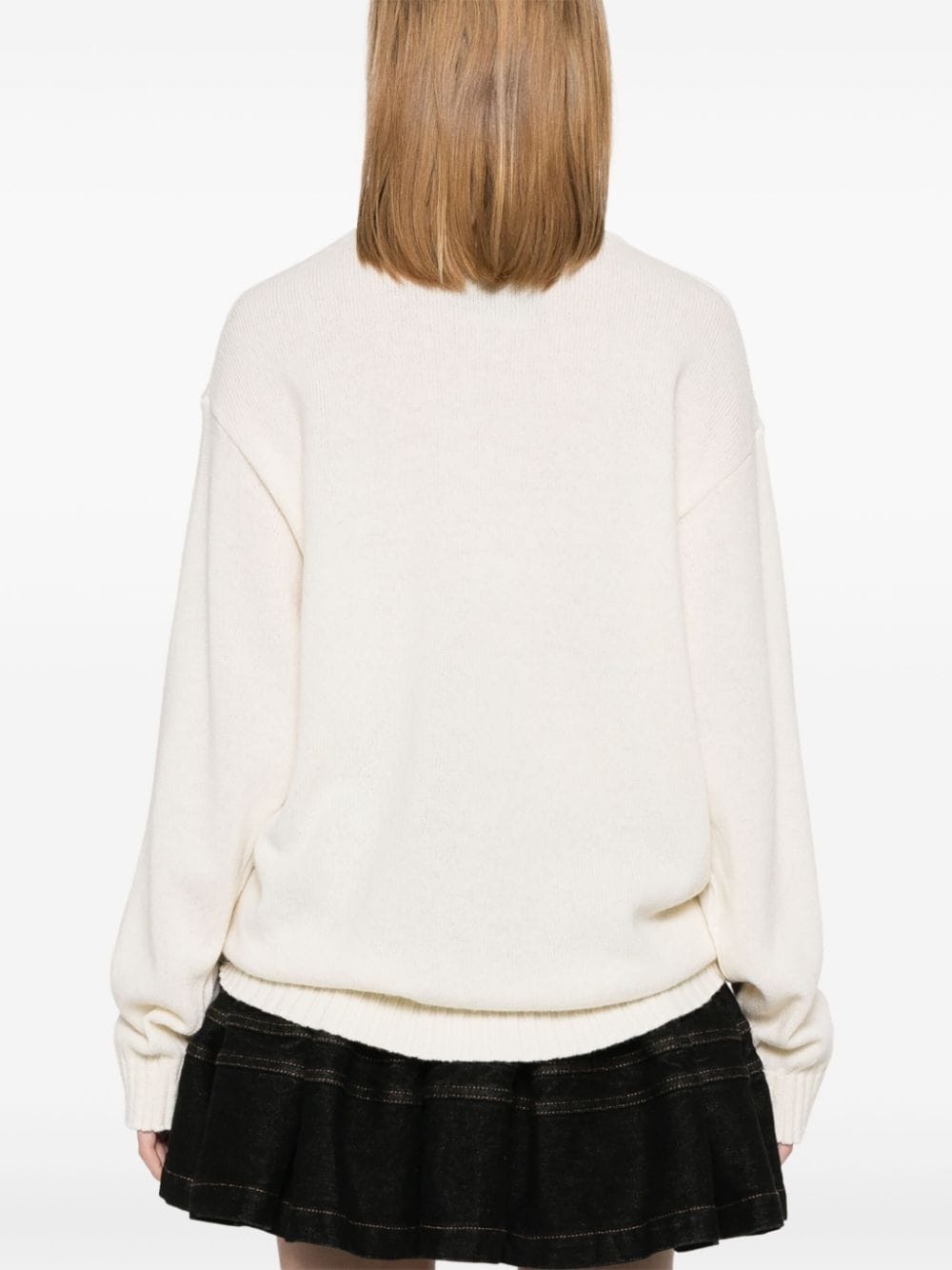 logo-jacquard sweater - 4