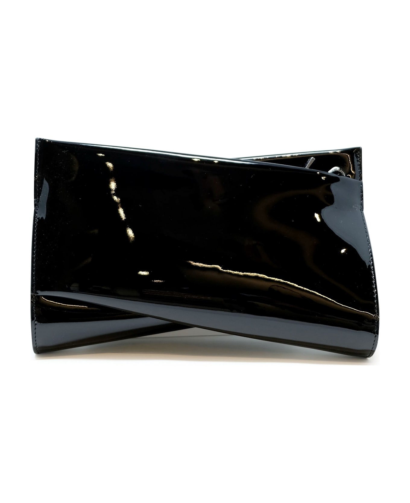 Christian Louboutin Black Patent Loubitwist Clutch Bag - 2