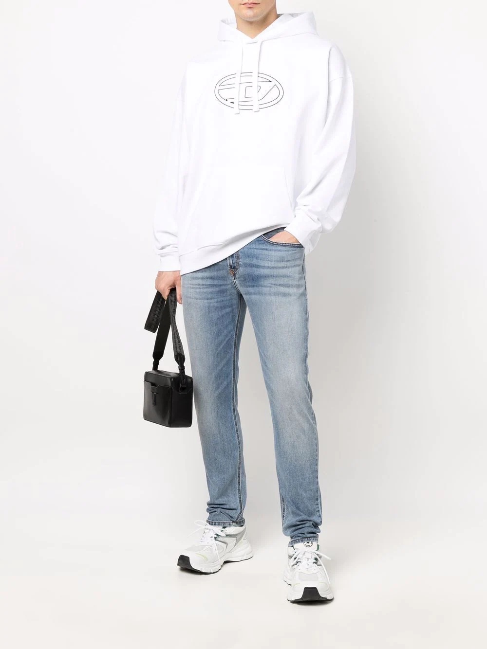 logo-print oversized hoodie - 2