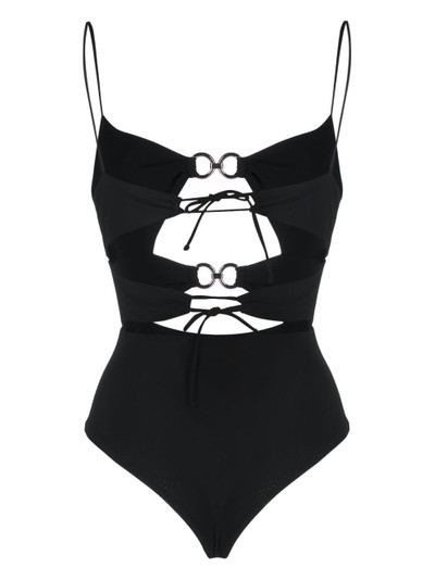 NENSI DOJAKA ring-embellished cut-out swimsuit outlook