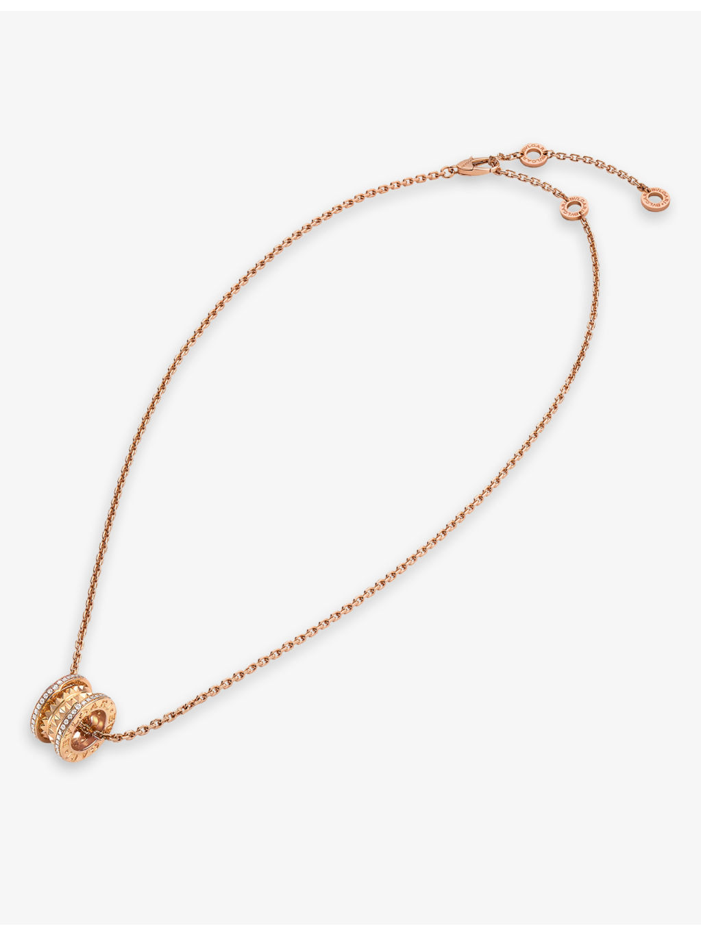 B.zero1 18ct rose-gold and 0.38ct brilliant-cut diamond necklace - 2