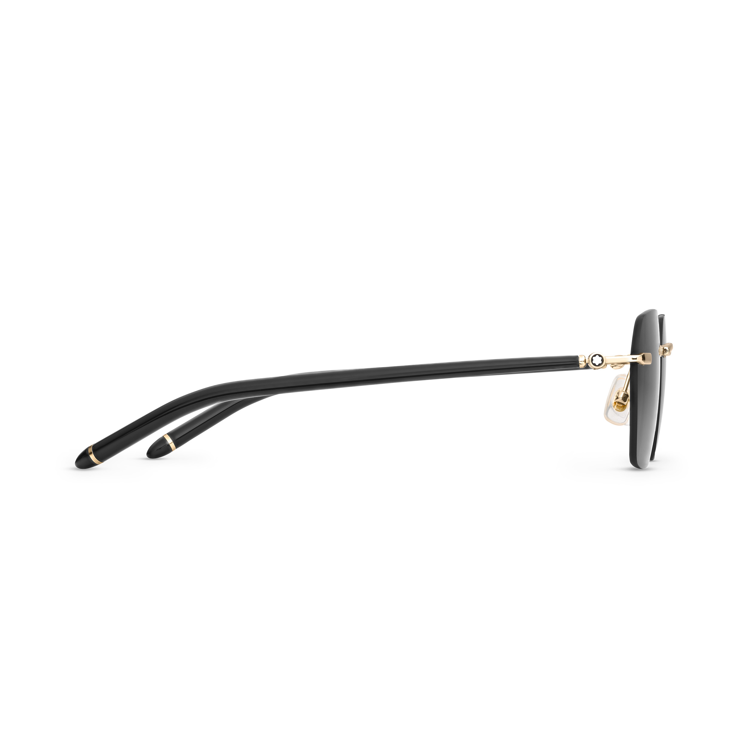 Squared Sunglasses with Gold Colored Metal Frame - 2