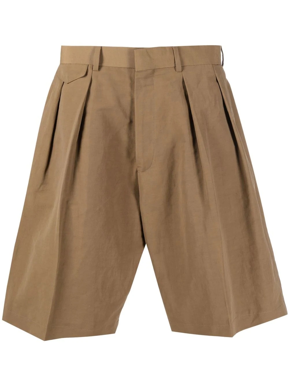 pleated chino shorts - 1