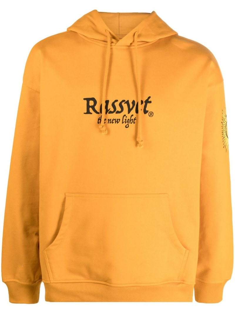 logo-print drawstring hoodie 1