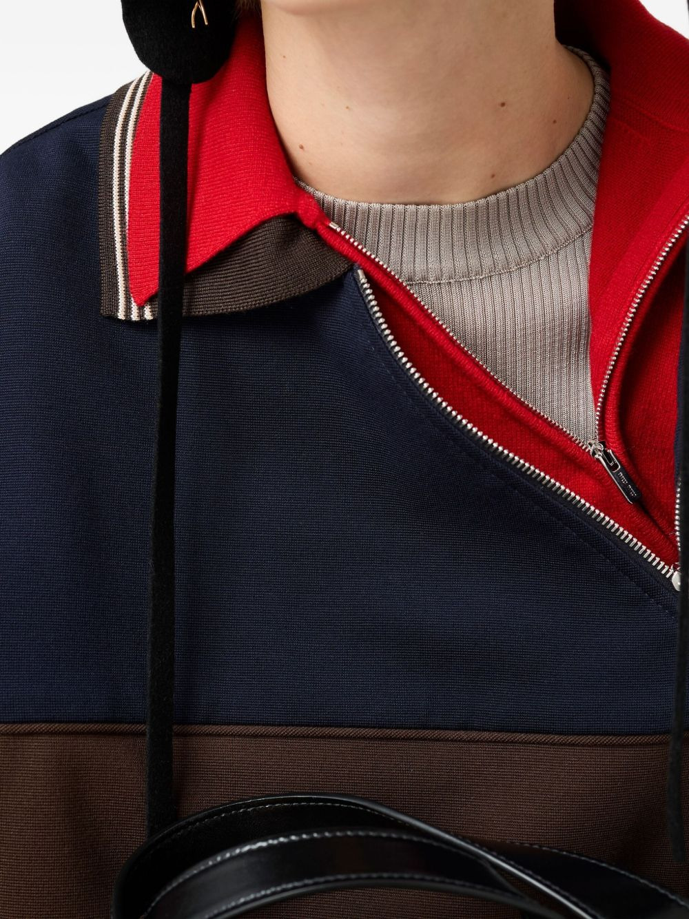 polo-neck zipped sweatshirt - 4