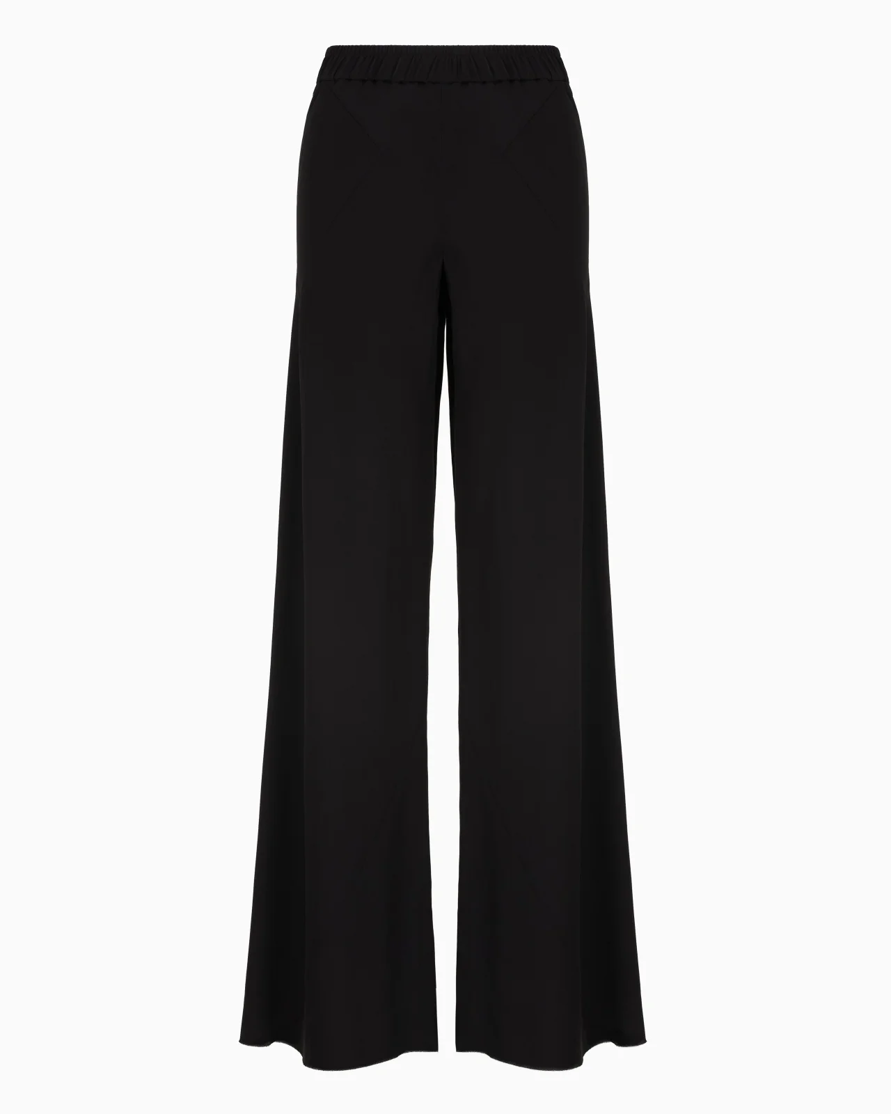 TRIPLE SILK GEORGETTE FLARED TROUSERS - 1