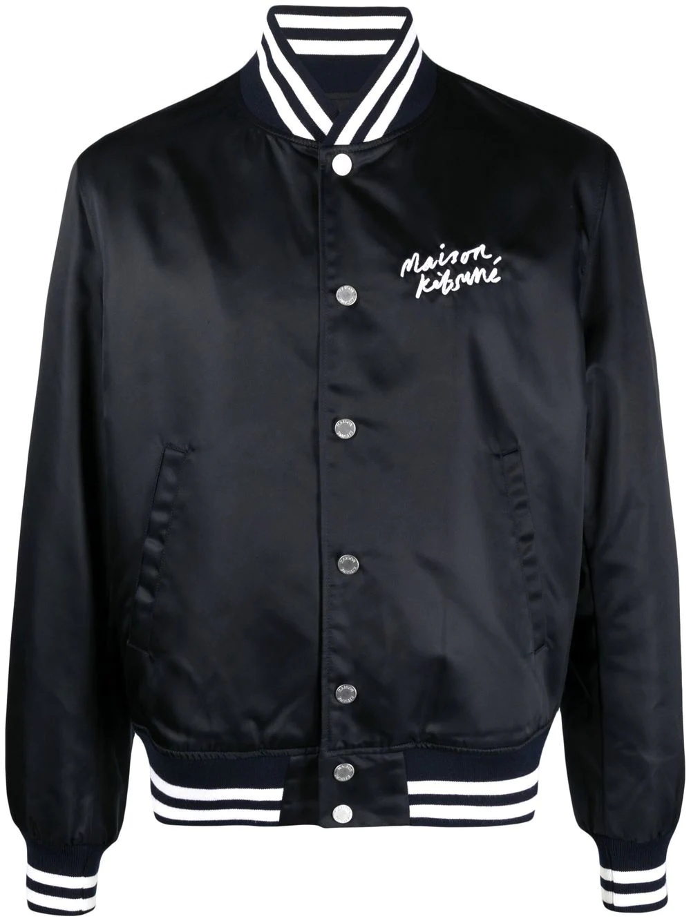 embroidered-logo bomber jacket - 1