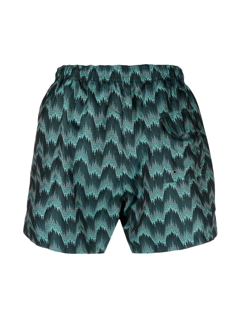 zigzag-print swim shorts - 2