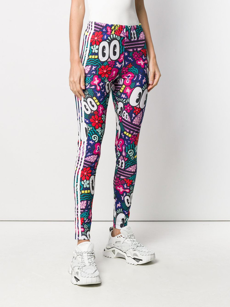 x Hattie Stewart 3-stripes printed leggings 3