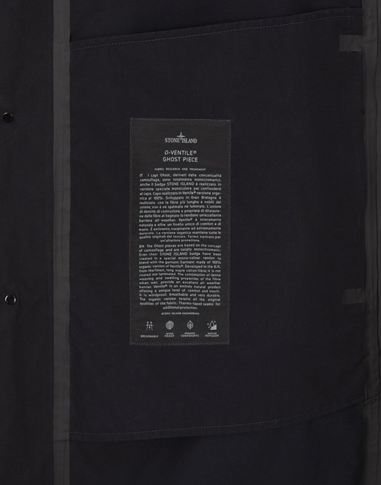 703F1 STONE ISLAND GHOST PIECE_O-VENTILE® BLACK - 6