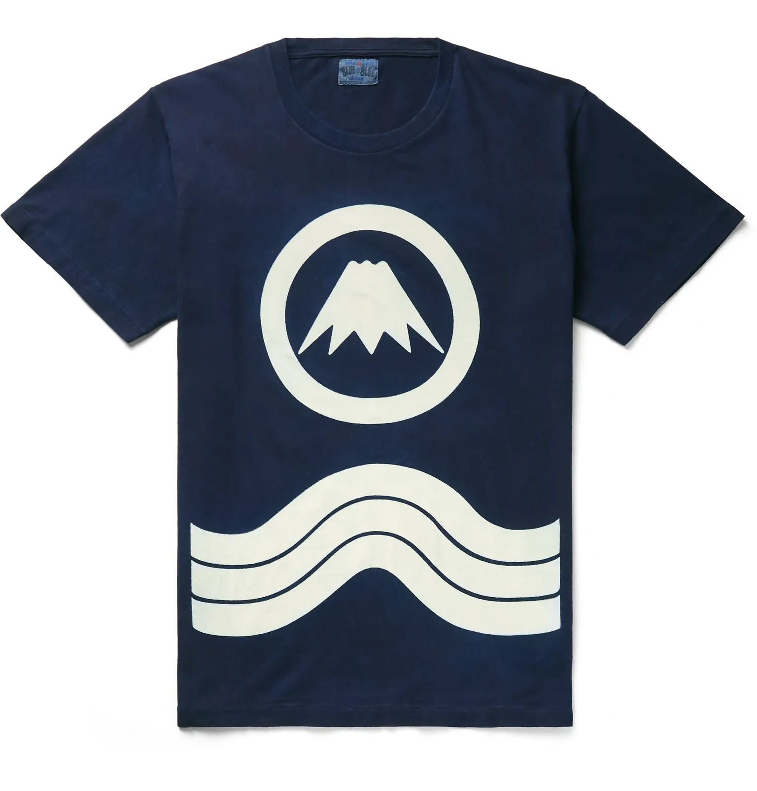 Indigo-Dyed Printed Cotton-Jersey T-Shirt - 1