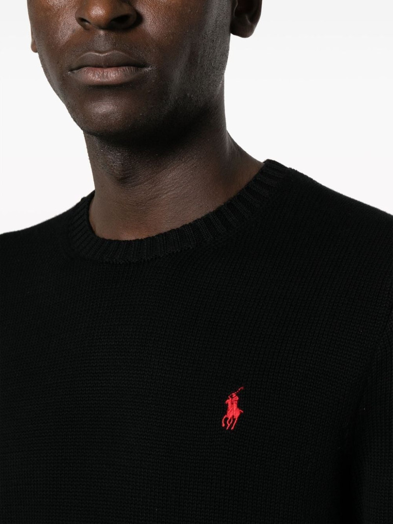 logo-embroidered crew-neck jumper 5