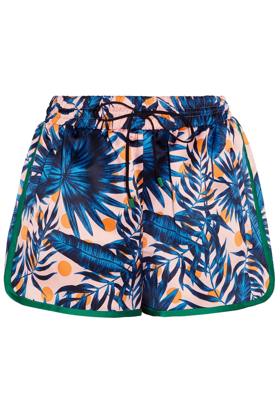Printed satin shorts - 1