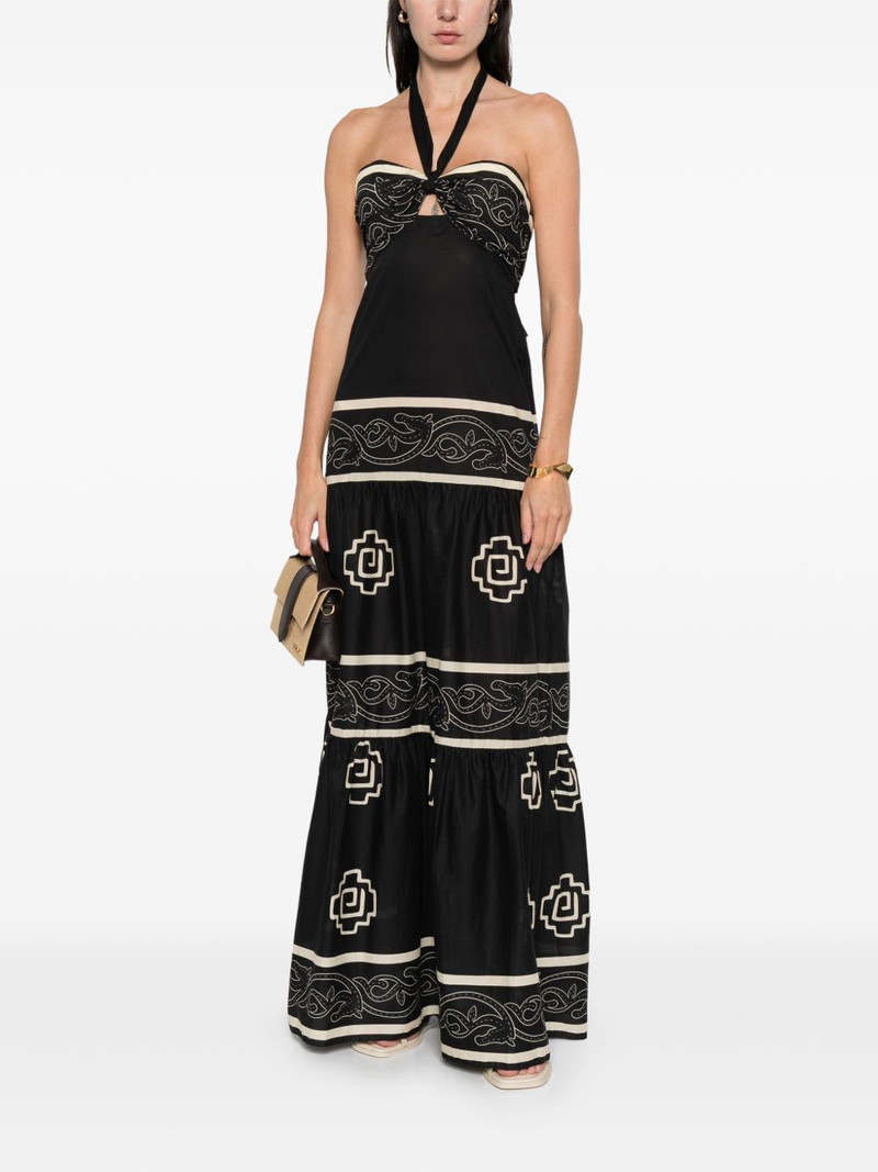 Johanna Ortiz halter graphic maxi dress outlook